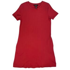 Ellen Tracy Salmon Pima Cotton Pockets Dress Sz S Minimalist Shift Casual